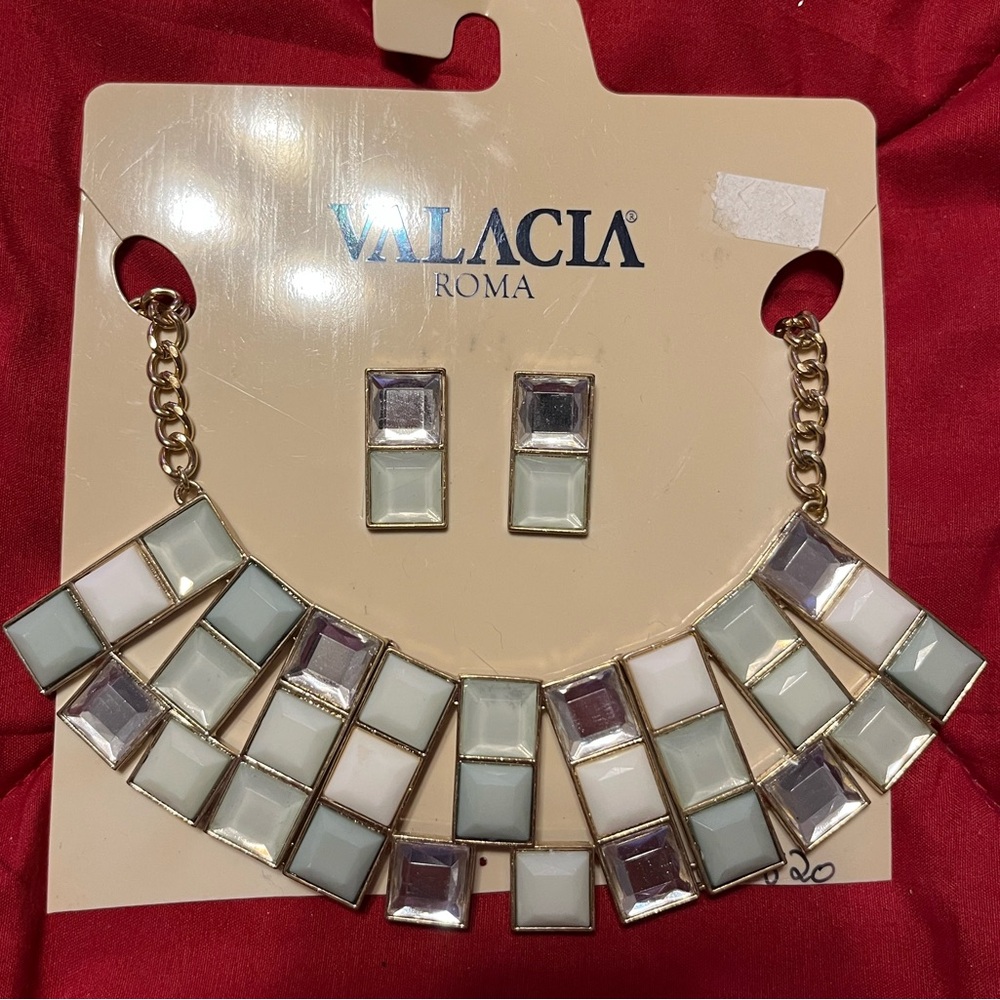 NWT Valacia Fashion Jewelry Abalone Style Set